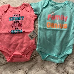 2 new onsies 0-3 months